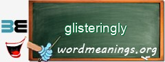 WordMeaning blackboard for glisteringly